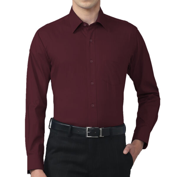 Main image of Mens Maroon formal shirt