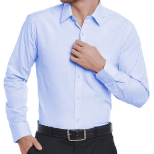 main image of blue formal shirt slim fit