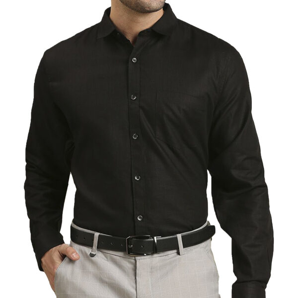 main image of black formal shirt