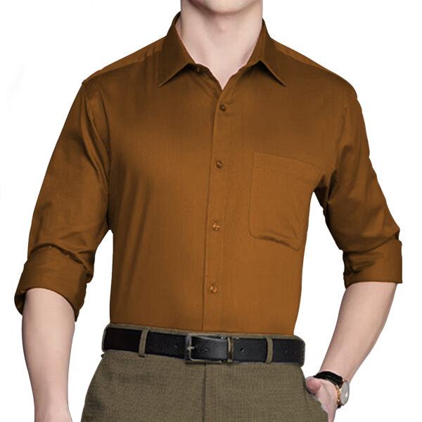 brown formal shirt 019