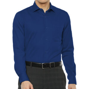 men's formal shirt blue